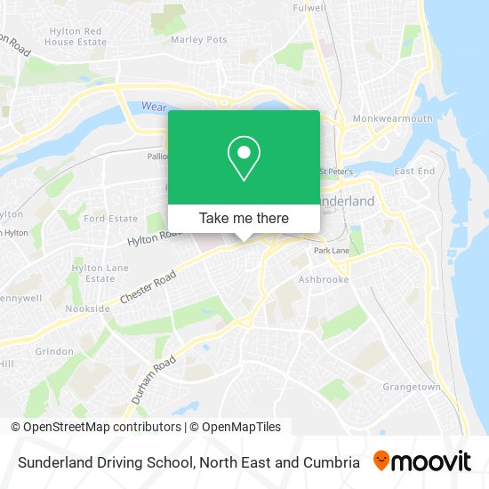 Sunderland Driving School map