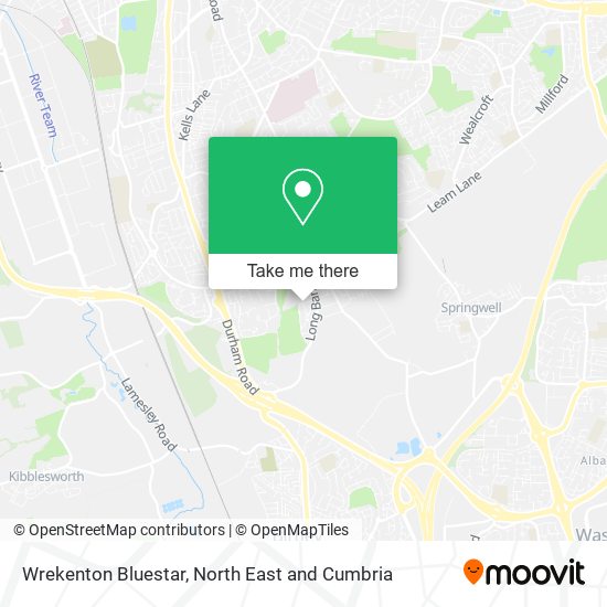 Wrekenton Bluestar map