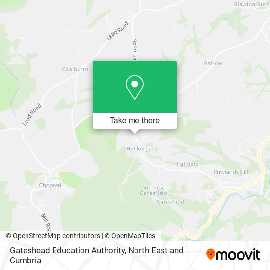 Gateshead Education Authority map