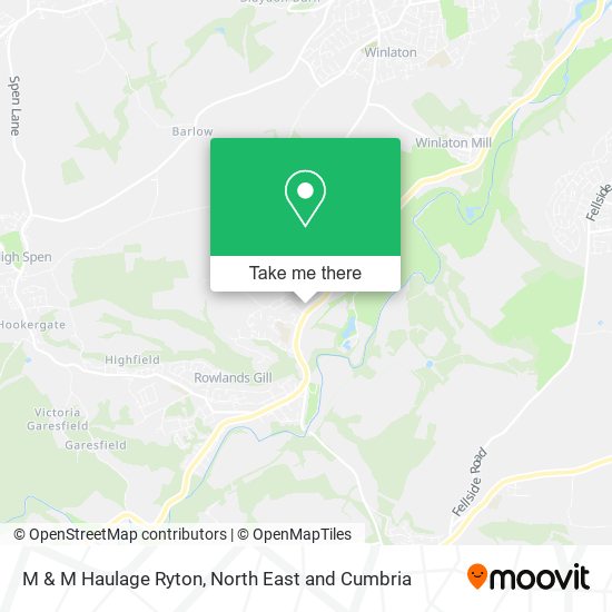 M & M Haulage Ryton map