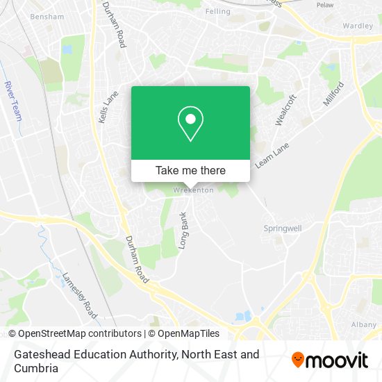 Gateshead Education Authority map