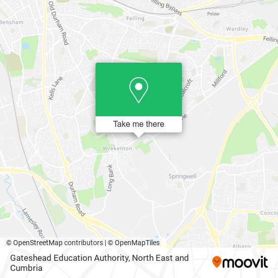 Gateshead Education Authority map