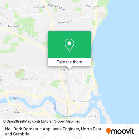 Neil Bark Domestic Appliance Engineer map