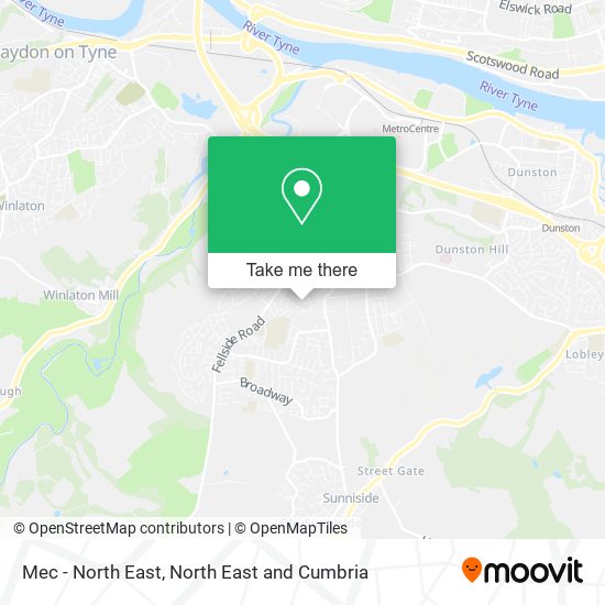 Mec - North East map