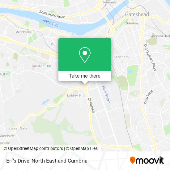Erf's Drive map
