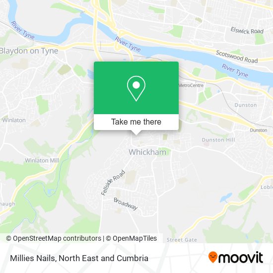 Millies Nails map