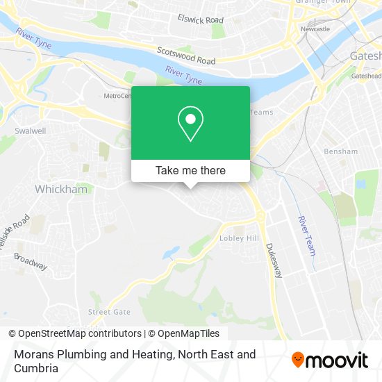 Morans Plumbing and Heating map