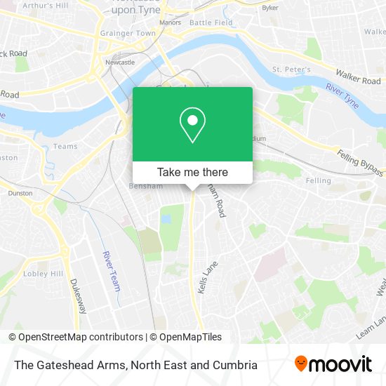 The Gateshead Arms map