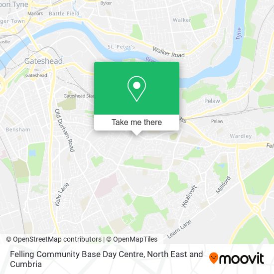 Felling Community Base Day Centre map