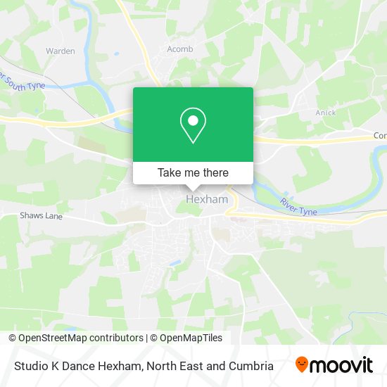 Studio K Dance Hexham map