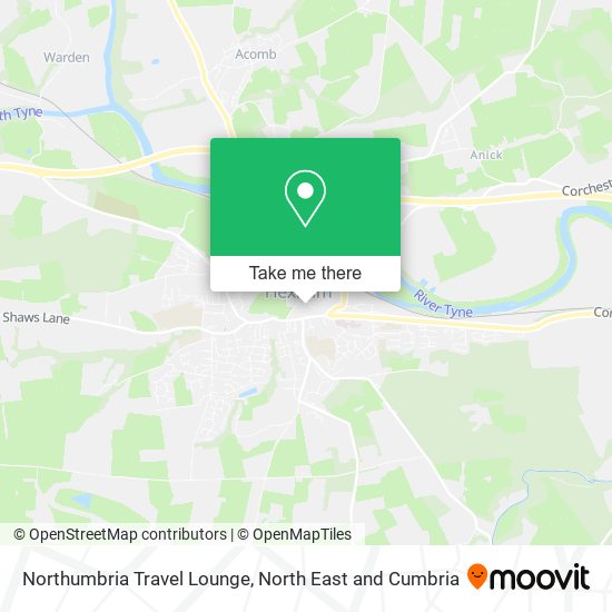 Northumbria Travel Lounge map