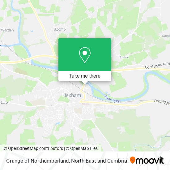 Grange of Northumberland map