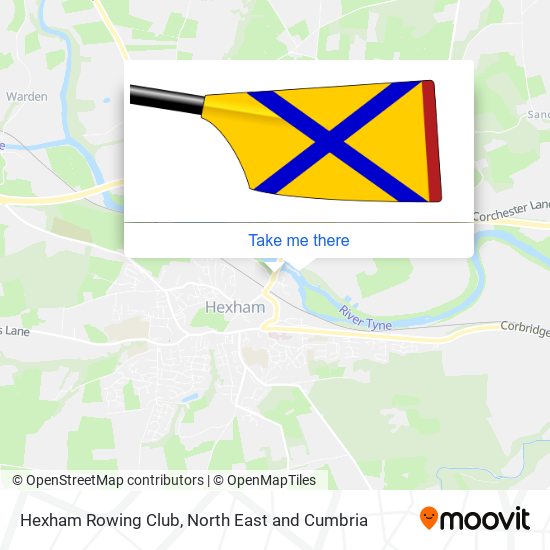 Hexham Rowing Club map