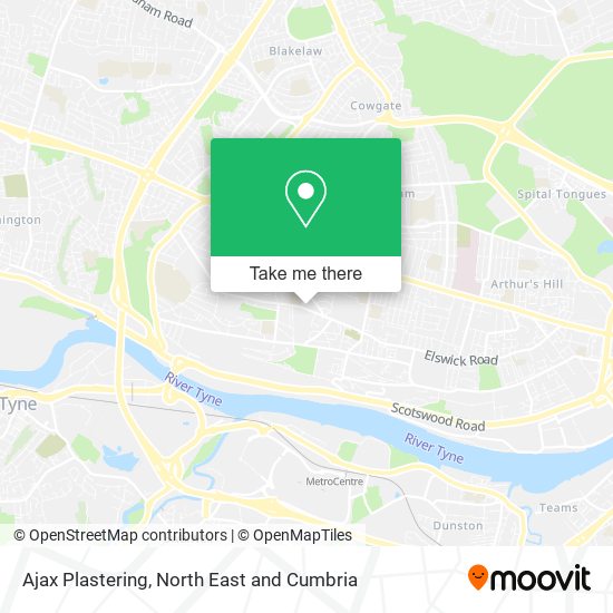 Ajax Plastering map