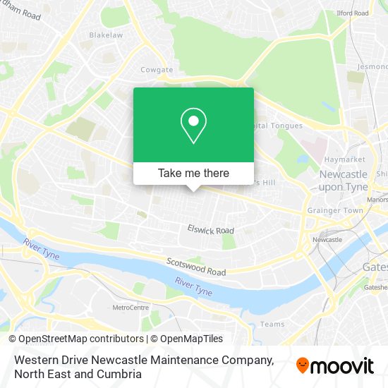 Western Drive Newcastle Maintenance Company map