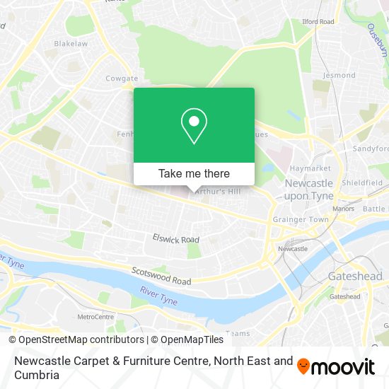 Newcastle Carpet & Furniture Centre map