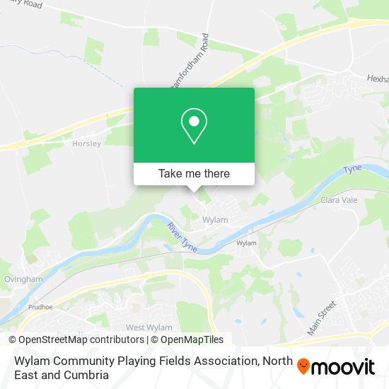 Wylam Community Playing Fields Association map