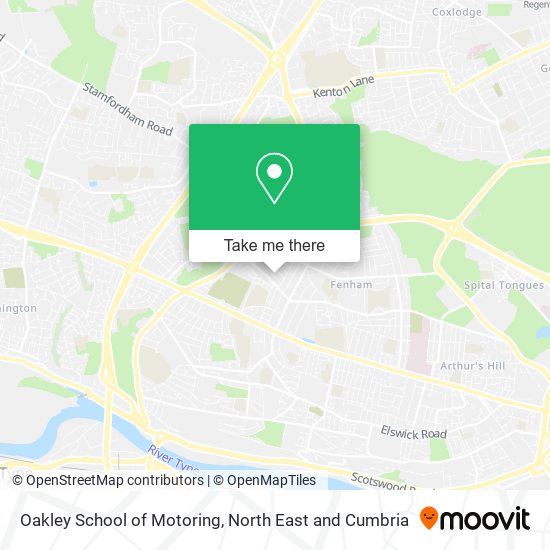 Oakley School of Motoring map
