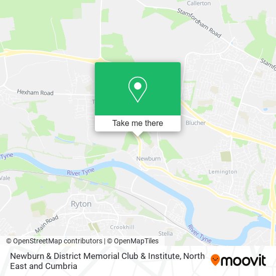 Newburn & District Memorial Club & Institute map