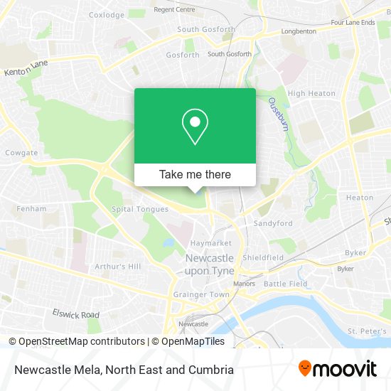 Newcastle Mela map