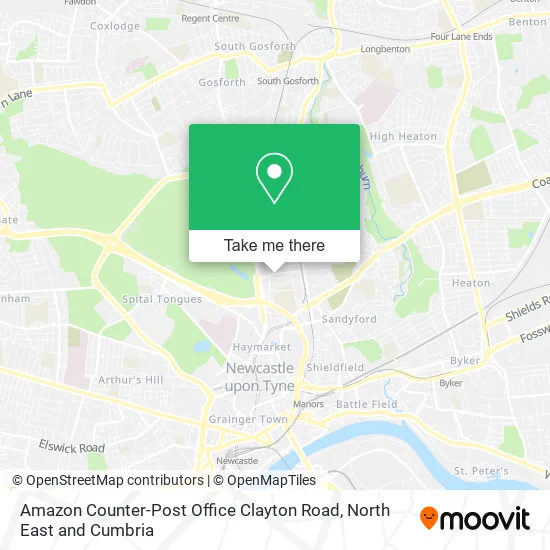 Amazon Counter-Post Office Clayton Road map
