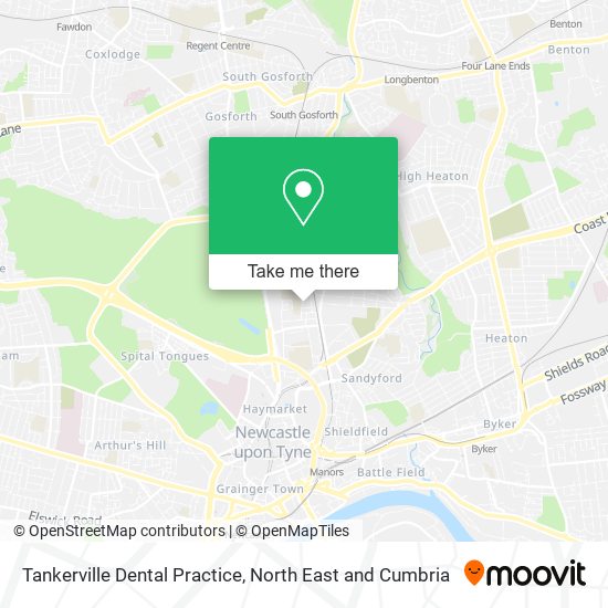 Tankerville Dental Practice map