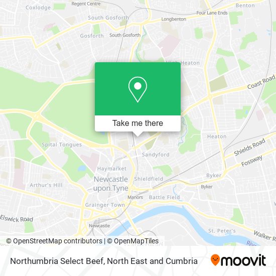 Northumbria Select Beef map