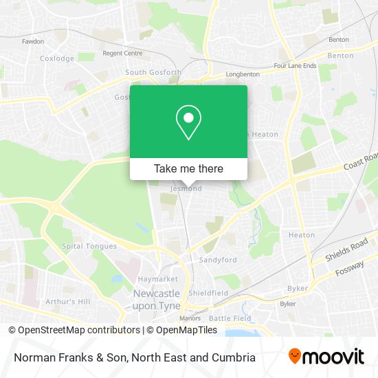 Norman Franks & Son map