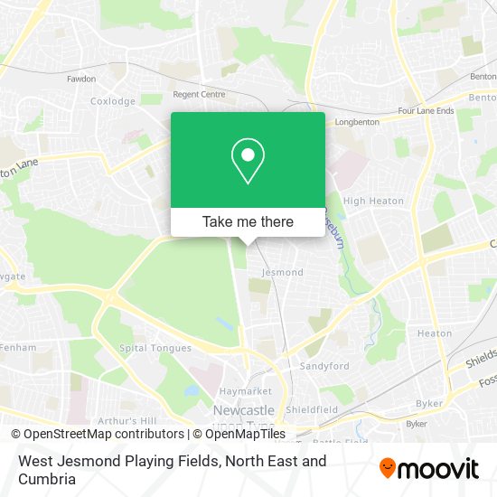 West Jesmond Playing Fields map