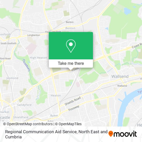 Regional Communication Aid Service map