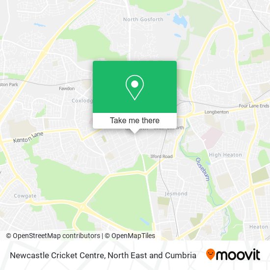 Newcastle Cricket Centre map