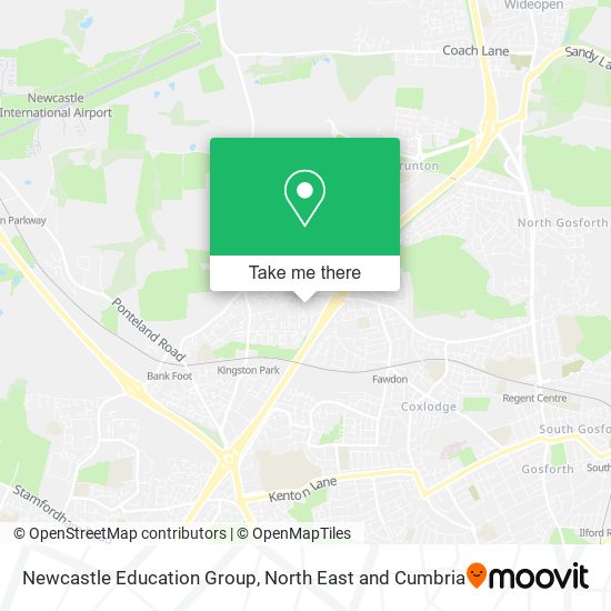 Newcastle Education Group map