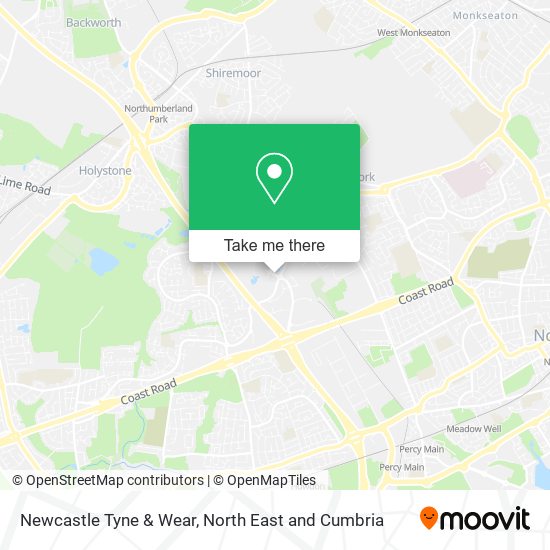 Newcastle Tyne & Wear map