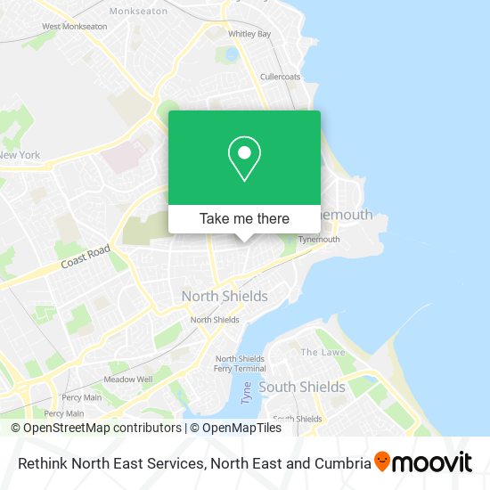 Rethink North East Services map