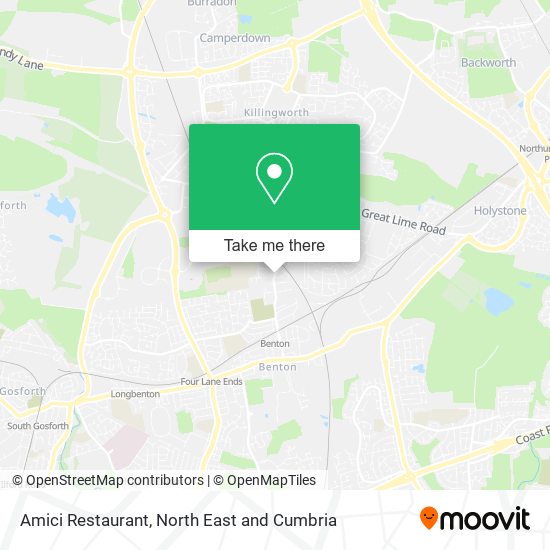 Amici Restaurant map