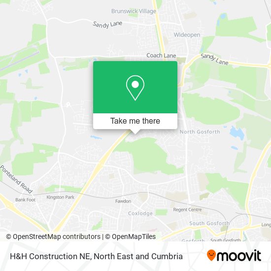 H&H Construction NE map