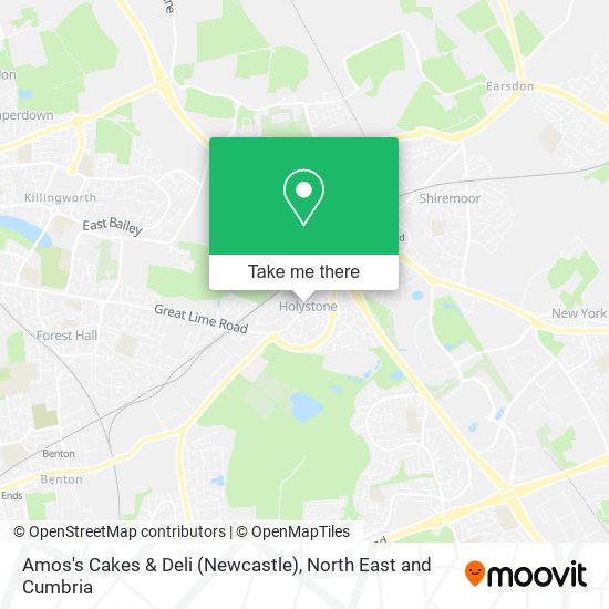 Amos's Cakes & Deli (Newcastle) map
