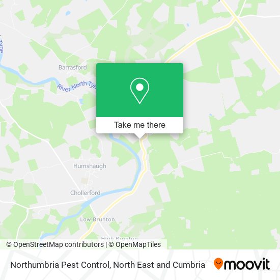 Northumbria Pest Control map