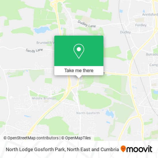 North Lodge Gosforth Park map