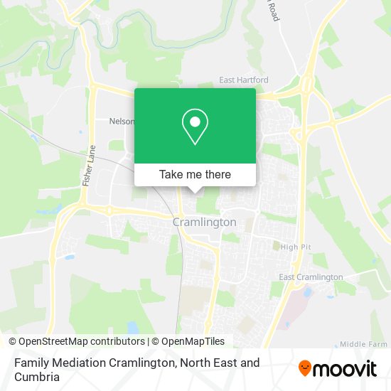 Family Mediation Cramlington map