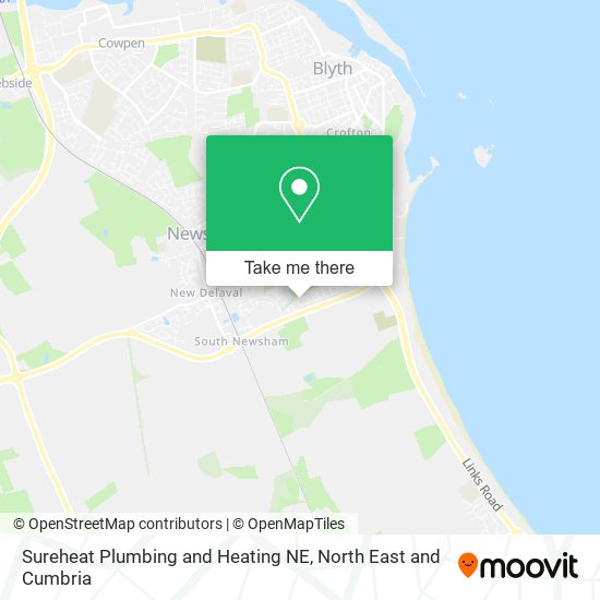 Sureheat Plumbing and Heating NE map