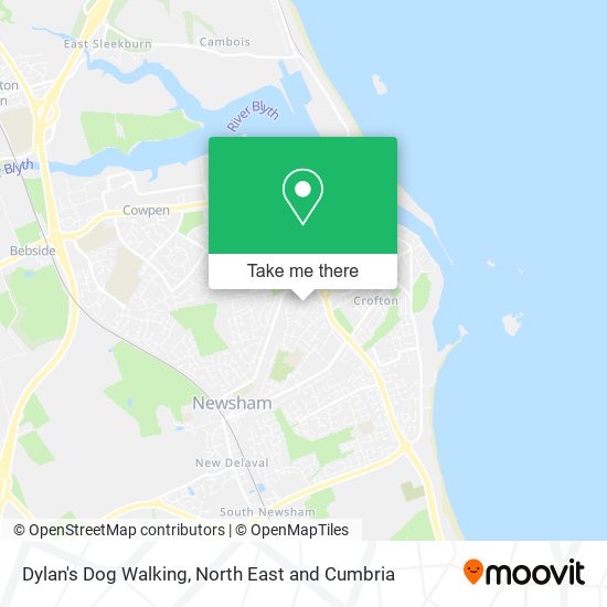 Dylan's Dog Walking map