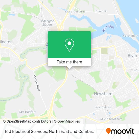 B J Electrical Services map
