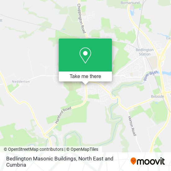 Bedlington Masonic Buildings map