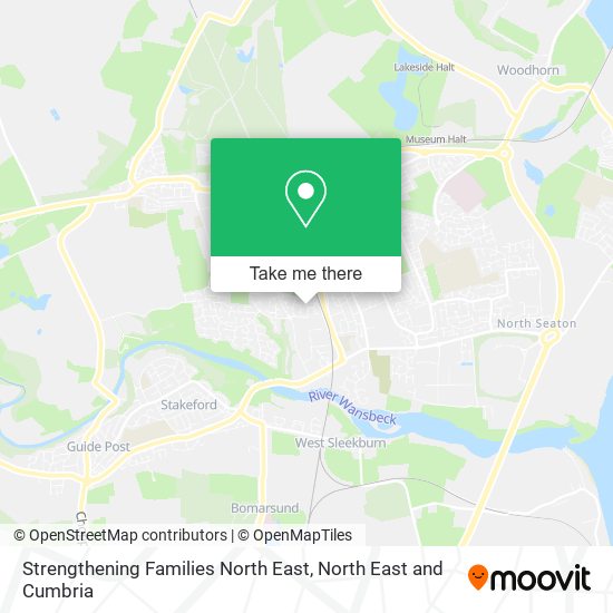 Strengthening Families North East map