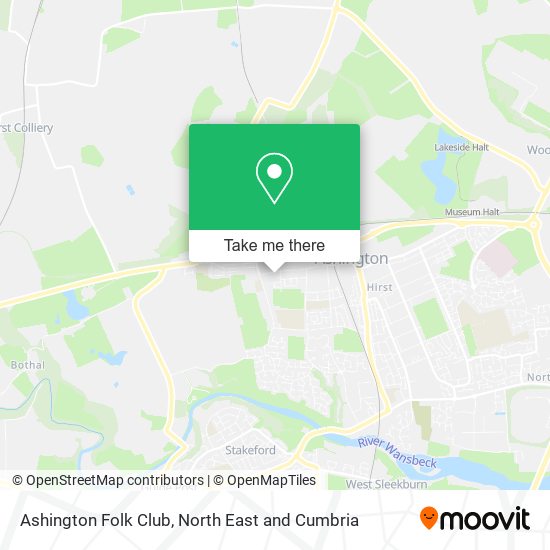 Ashington Folk Club map