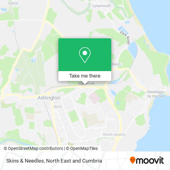 Skins & Needles map