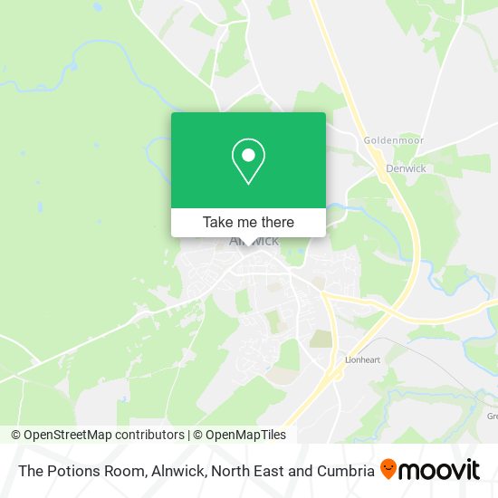 The Potions Room, Alnwick map