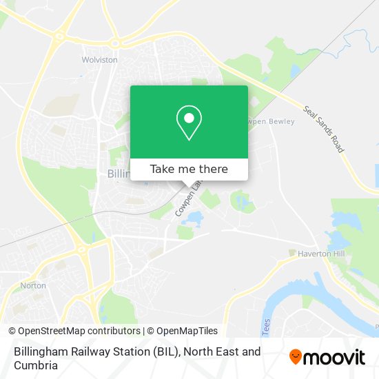 Billingham Railway Station (BIL) map