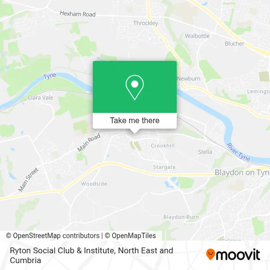 Ryton Social Club & Institute map